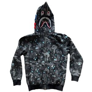 Bape WGM Space Camo Shark Full Zip Hoodie Size Large RARE A Bathing Ape